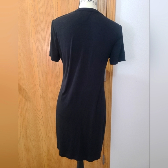 White House Black Market Lace Up Neckline T-shirt Dress - Picture 2 of 3